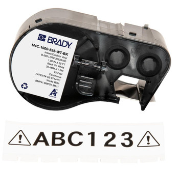 Brady M4C-1000-595-WT-BK BMP41/BMP51/BMP53/M511 Label M4C-1000-595-WT-BK