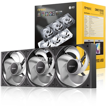 Antec Connect 120 Argb Reverse 3-Pack 120Mm Pwm Fans With Daisy Chain Design And 0-761345-40048-0