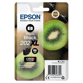 Epson 202Xl Kiwi Photo Black High Yield Ink Cartridge 8Ml - C13T02H14010 C13T02H14010