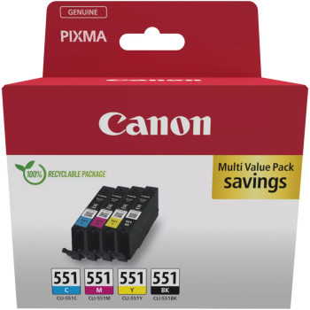 Canon Cli-551 Ink Cartridge C/M/Y/Bk Multi - 6509B015 6509B015