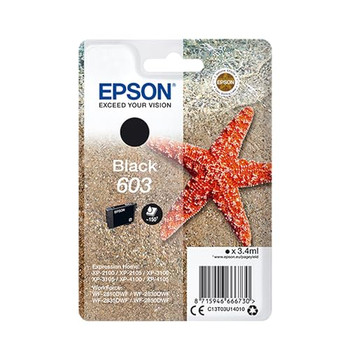 Epson 603 Starfish Black Standard Capacity Ink Cartridge 3.4Ml - C13T03U14010 C13T03U14010
