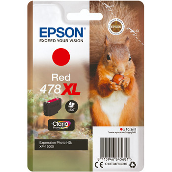 Epson 478Xl Squirrel Red High Yield Ink Cartridge 10Ml - C13T04F54010 C13T04F54010