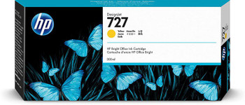 Hp No 727 Yellow Ink Cartridge 300Ml - F9J78A F9J78A