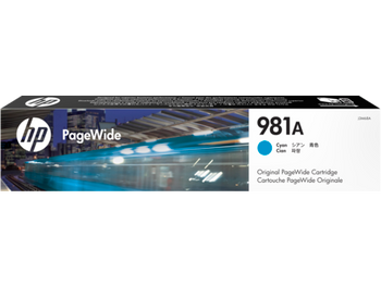 Hp 981A Cyan Standard Capacity Ink Cartridge 70Ml for Hp Pagewide Enterprise Col J3M68A