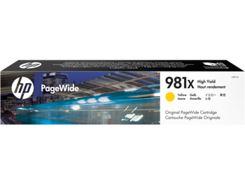 Hp 981X Yellow High Yield Ink Cartridge 116Ml for Hp Pagewide Enterprise Color 5 L0R11A