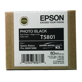 Epson T5801 Black Ink Cartridge 80Ml - C13T580100 C13T580100