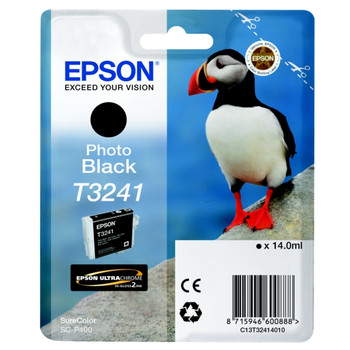 Epson T3241 Puffin Black Standard Capacity Ink Cartridge 14Ml - C13T32414010 C13T32414010