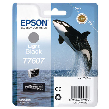Epson T7607 Killer Whale Light Black Standard Capacity Ink Cartridge 26Ml - C13T C13T76074010