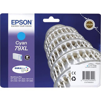 Epson 79Xl Tower Of Pisa Cyan High Yield Ink Cartridge 17Ml - C13T79024010 C13T79024010