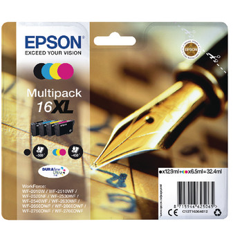 Epson 16Xl Pen And Crossword Black Cyan Magenta Yellow High Yield Ink Cartridge C13T16364012