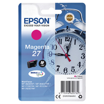 Epson 27 Alarm Clock Magenta Standard Capacity Ink Cartridge 4Ml - C13T27034012 C13T27034012