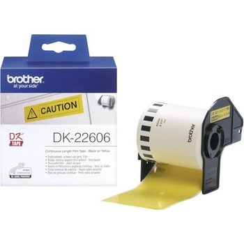 Brother Black On Yellow Film Tape 62Mm X 15.24M - DK22606 DK22606