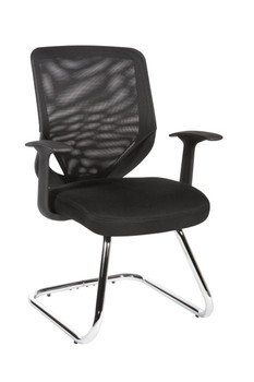 Nova Cantilever Mesh Back Reception/Boardroom/Visitors Chair Black - 1102 - 1102