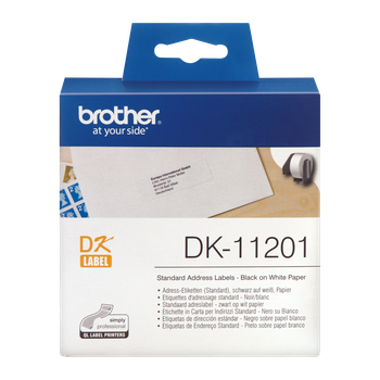 Brother Black On White Address Label Roll 29Mm X 90Mm 400 Labels - DK11201 DK11201