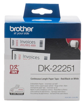 Brother Red & Black Continuous Paper Roll 62Mm X 15M - DK22251 DK22251