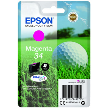 Epson 34 Golfball Magenta Standard Capacity Ink Cartridge 4Ml - C13T34634010 C13T34634010