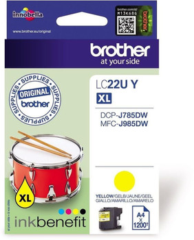 Brother Yellow Ink Cartridge 15Ml - LC22UY LC22UY