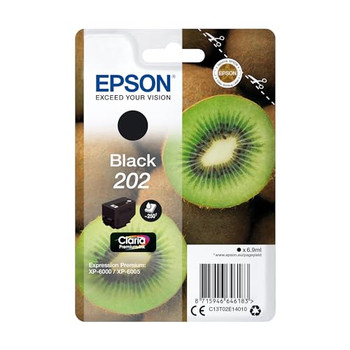 Epson 202 Kiwi Black Standard Capacity Ink Cartridge 7Ml - C13T02E14010 C13T02E14010