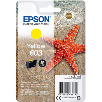 Epson 603 Starfish Yellow Standard Capacity Ink Cartridge 2.4Ml - C13T03U44010 C13T03U44010