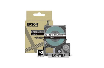 Epson Lk-4Tbj Black On Matte Clear Tape Cartridge 12Mm - C53S672065 C53S672065
