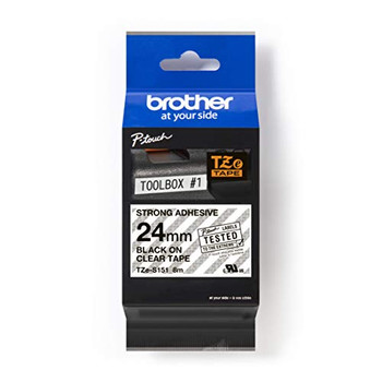 Brother Black On Clear Ptouch Ribbon 24Mm X 8M - TZES151 TZES151