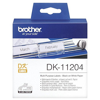 Brother Multi Purpose Label Roll 17Mm X 52Mm 400 Labels - DK11204 DK11204