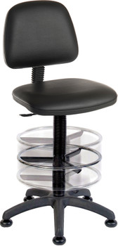 Ergo Blaster Deluxe Draughter Medium Back Pu Operator Office Chair Without Arms 1100PUBLK/1164