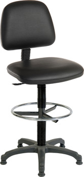 Ergo Blaster Draughter Medium Back Pu Operator Office Chair With Fixed Arms Blac 1100PUBLK/1163/0288