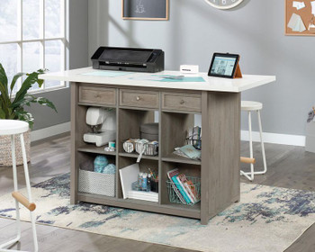 Teknik Craft Work Table/Island W1524 X D762 X H914mm Mystic Oak White Finish - 5 5427456