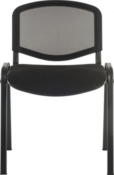 Conference Mesh Back Stackable Chair Black - 1500MESH-BLK - 1500MESH-BLK