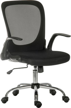 Flip Mesh Back Executive Office Chair With Flip Up Armrests Black - 6962BLK 6962BLK