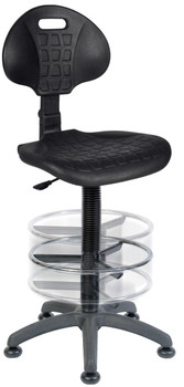 Draughter Labour Pro Deluxe Polyurethane Drafter Chair Black 9999/1164 9999/1164