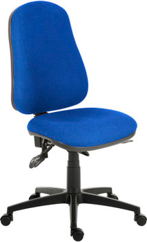 Ergo Comfort High Back Fabric Ergonomic Operator Office Chair Without Arms Blue 9500BLU
