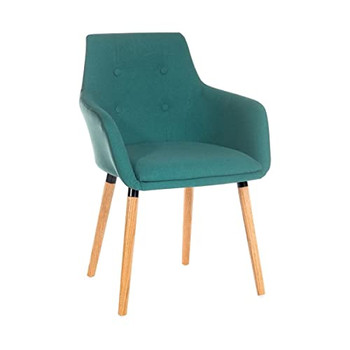 Contemporary 4 Legged Upholstered Reception Chair Jade Pack 2 - 6929JADE - 6929JADE