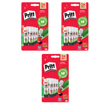 Pritt Original Glue Stick Sustainable Long Lasting Strong Adhesive Solvent Free 2741298 x3