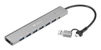 Sandberg 136-66 USB-C/A to 7 x USB 3.0 Hub 136-66