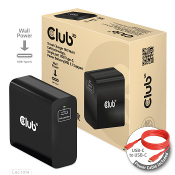 Club3D CAC-1914 Travel Charger 140 Watt Gan CAC-1914