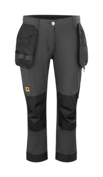 Jcb Workwear Ladies 4-Way Stretch Holster Pocket Trousers Dark Shadow Size 10R JCB021DS10R
