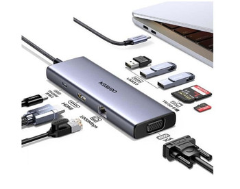 Ugreen Revodok USB-C 6-IN-1 Hub Met 4K HDMI USB Type-C 10000 Mbit/s 15600