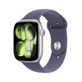 Apple Watch Series 11 GPS + Cellular 46mm Silver Aluminium Case with Purple Fog MFCR4MP/A