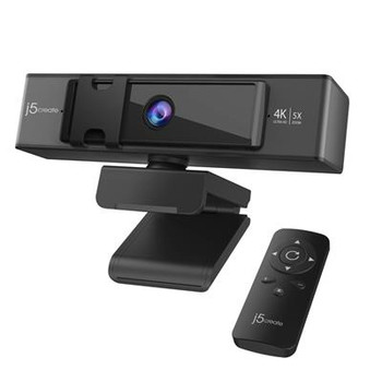J5create Usb 4K Ultra Hd Webcam With 5X Digital Zoom Remote Control JVCU435-N