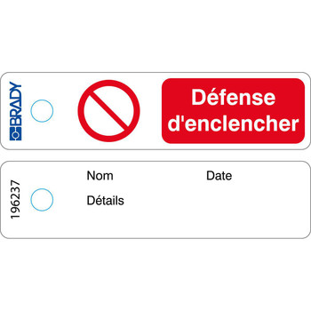 Brady MITAG-P001-FR/50 Mini Tag - Do Not Operate - FR MITAG-P001-FR/50