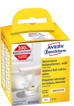 Avery AS0722370 Self-Adhesive Label Rectangle AS0722370