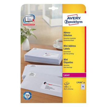 Avery L7636-25 Self-Adhesive Label Rounded L7636-25
