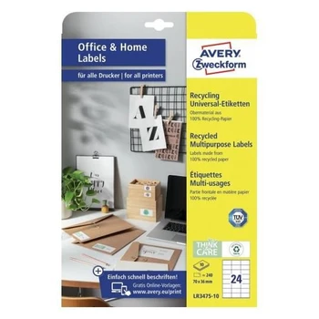 Avery LR3475-10 Self-Adhesive Label Rectangle LR3475-10