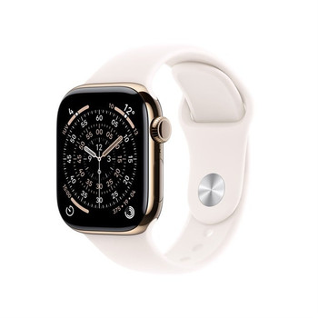 Apple Watch Series 11 GPS + Cellular 42mm Gold Titanium Case with Light Blush Sp MF8W4MP/A