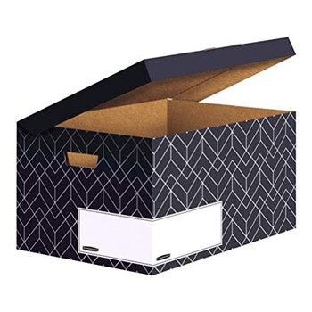 Bankers Box Decor Flip Top Box - Urban Midnight Blue Pack of 5 4483601