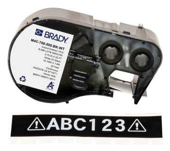 Brady M4C-750-595-BK-WT BMP41/BMP51/BMP53/M511 Label M4C-750-595-BK-WT