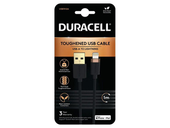 Duracell USB7012A Lightning Cable 1 M Black USB7012A