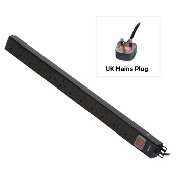Lindy 29983 Vertical 12 Way  Plug PDU 29983